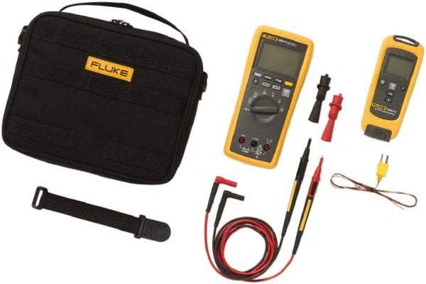 Fluke - 6 Piece, FC Wireless Temperature Kit - 1,000 Volt Max, LCD Display - Makers Industrial Supply