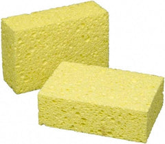 Ability One - 5-3/4" Long x 1-3/4" Wide x 1" Thick Scouring Sponge - Non-Abrasive, Yellow - Makers Industrial Supply