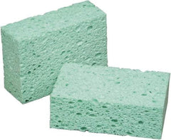 Ability One - 5-3/4" Long x 1-3/4" Wide x 1" Thick Scouring Sponge - Non-Abrasive, Green - Makers Industrial Supply