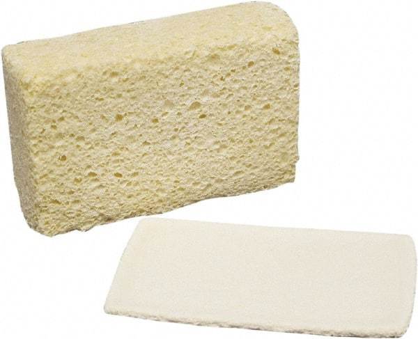 Ability One - 5-3/4" Long x 1-3/4" Wide x 1" Thick Scouring Sponge - Nonabrasive, Tan - Makers Industrial Supply