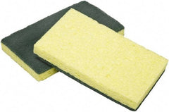 Ability One - 3-1/4" Long x 1/2" Wide x 1" Thick Scouring Sponge - Nonabrasive, Yellow/Green - Makers Industrial Supply