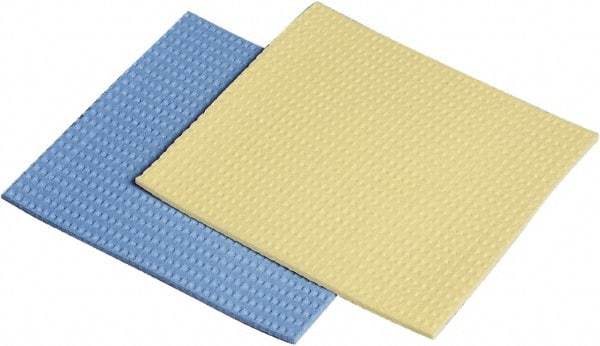 Ability One - 5" Long x 1/2" Wide x 1" Thick Scouring Sponge - Nonabrasive, Blue/Yellow - Makers Industrial Supply