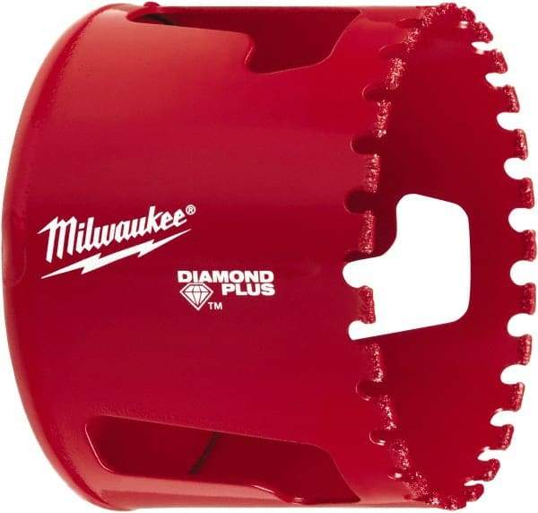 Milwaukee Tool - 2-1/2" Diam, 1-1/2" Cutting Depth, Hole Saw - Diamond Grit Saw, Continuous Edge - Makers Industrial Supply