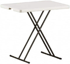 Ability One - 30" Long x 20" Wide x 25" High, Rectangular Folding Table - Platinum - Makers Industrial Supply