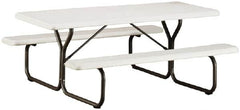 Ability One - 72" Long x 30" Wide x 29" High, Rectangular Folding Table with Fixed Legs - Platinum - Makers Industrial Supply