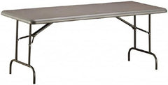 Ability One - 72" Long x 30" Wide x 29" High, Rectangular Folding Table - Charcoal - Makers Industrial Supply