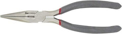 Clauss - 8" OAL, 2-7/8" Jaw Length x 7/8" Jaw Width, Long Nose Side Cutting Needle Nose Pliers - Needle Nose Jaw, Standard Head, Comfort Grip Handles - Makers Industrial Supply