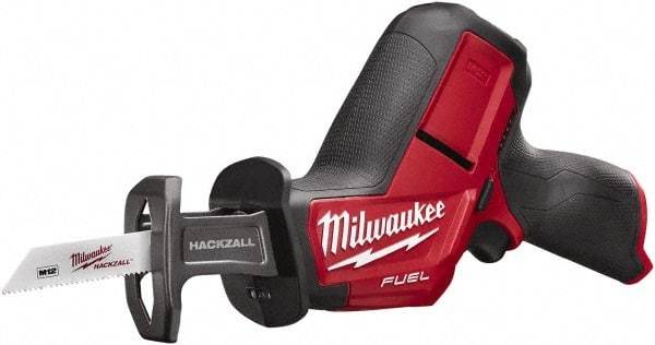 Milwaukee Tool - 12V, 0 to 3,000 SPM, Cordless Reciprocating Saw - 5/8" Stroke Length, 12" Saw Length, Lithium-Ion Batteries Not Included - Makers Industrial Supply