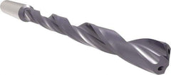 Allied Machine and Engineering - Letter F 140° Solid Carbide Jobber Drill - TiAlN Finish, Right Hand Cut, Spiral Flute, Straight Shank, 109.47mm OAL, Standard Point - Makers Industrial Supply