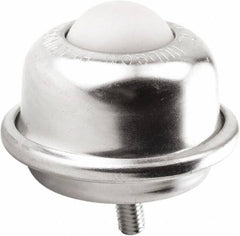 Hudson Bearing - 1-1/2 Inch Diameter, Round, Nylon Ball Transfer - 3-1/4 Inch Overall Diameter, 2.3125 Inch Mount Height, 250 Lb. Capacity - Makers Industrial Supply