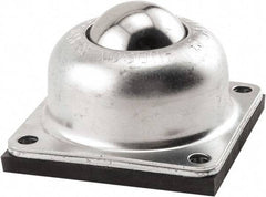 Hudson Bearing - 1-1/2 Inch Diameter, Round, Stainless Steel Ball Transfer - 2 Inch Mount Height, 250 Lb. Capacity - Makers Industrial Supply