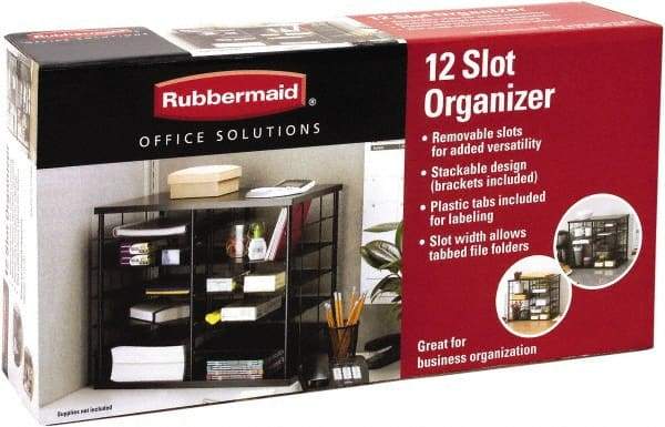 Rubbermaid - Black Document Organizer - Wood, MDF, Laminate - Makers Industrial Supply