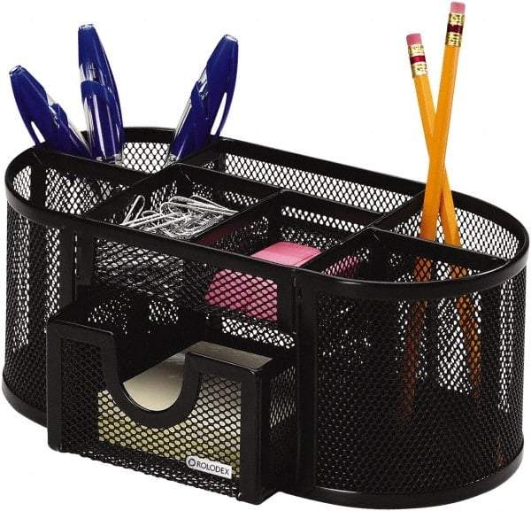 Rolodex - Black Desk Top Organizer - Mesh Metal - Makers Industrial Supply