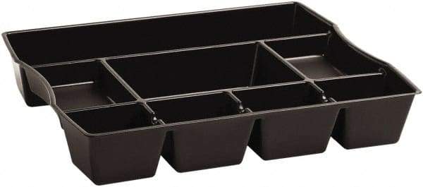 Rubbermaid - 8 Compartment, 14.86 Inch Wide x 11.88 Inch Deep x 2-1/2 Inch High, Drawer Organizer - Plastic, Black - Makers Industrial Supply