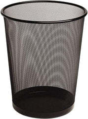 Rubbermaid - 2 Gal Black Round Trash Can - Metal, 14-3/16" High x 11.69" Long x 11.69" Wide - Makers Industrial Supply