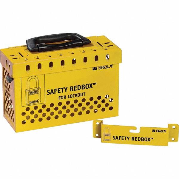 Brady - Group Lockout Boxes Portable or Wall Mount: Portable & Wall Mount Maximum Number of Padlocks: 12 - Makers Industrial Supply