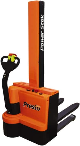 Presto Lifts - 2,200 Lb Capacity, 62" Lift Height, Battery Operated Power Stocker Lift - Makers Industrial Supply