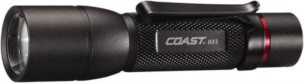 Coast Cutlery - White LED Bulb, 130 Lumens, Industrial/Tactical Flashlight - Black Aluminum Body, 1 AA Battery Included - Makers Industrial Supply