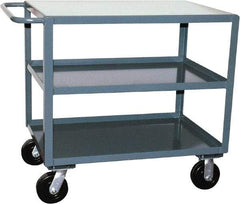 Jamco - 2,400 Lb Capacity, 36" Wide x 48" Long x 36" High Heavy Duty Service Cart - 3 Shelf, Steel - Makers Industrial Supply