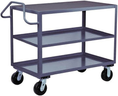 Jamco - 2,400 Lb Capacity, 36" Wide x 48" Long x 36" High Heavy Duty Service Cart - 3 Shelf, Steel - Makers Industrial Supply