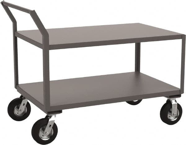 Jamco - 1,200 Lb Capacity, 36" Wide x 48" Long x 31" High Heavy Duty Service Cart - 2 Shelf, Steel - Makers Industrial Supply