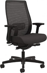 Hon - 46" High Mid Back Chair - 28" Wide x 29" Deep, Fabric Mesh Seat, Black - Makers Industrial Supply