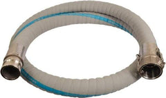 Continental ContiTech - 1" Inside x 1.56" Outside Diam, 220°F, Male x Female Camlock Food & Beverage Hose - 1-1/2" Bend Radius, Gray, 20' Long, 250 Max psi, 29 Vacuum Rating - Makers Industrial Supply