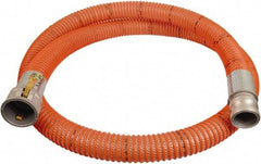 Alliance Hose & Rubber - -13 to 140°F, 1-1/2" Inside x 2.03" Outside Diam, PVC Liquid Suction & Discharge Hose - Clear & Orange, 20' Long, 29 Vacuum Rating, 110 psi Working - Makers Industrial Supply