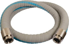 Continental ContiTech - 1" Inside x 1.56" Outside Diam, 220°F, Tri-Clovers Food & Beverage Hose - 1-1/2" Bend Radius, Gray, 15' Long, 250 Max psi, 29 Vacuum Rating - Makers Industrial Supply