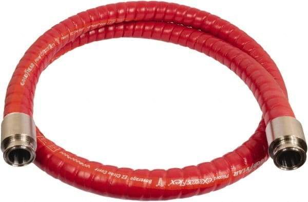 Continental ContiTech - 2" Inside x 2.537" Outside Diam, 220°F, Tri-Clovers Food & Beverage Hose - 4" Bend Radius, Red, 25' Long, 250 Max psi, 29 Vacuum Rating - Makers Industrial Supply