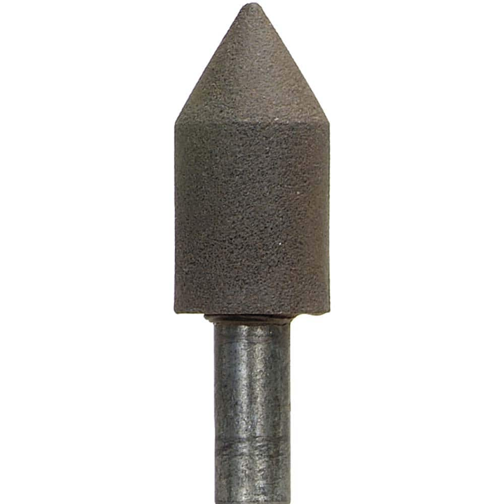 Norton - Mounted Points; Point Shape Code: A80 ; Point Shape: Wheel ; Abrasive Material: Aluminum Oxide ; Shank Diameter (Inch): 1/2 ; Head Diameter (Inch): 1 ; Head Thickness (Inch): 2 - Exact Industrial Supply