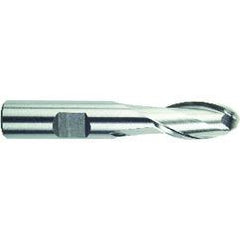 7/16" Dia. - 3-1/4" OAL - HSS-TiN - Ball Nose SE EM - 2 FL - Makers Industrial Supply