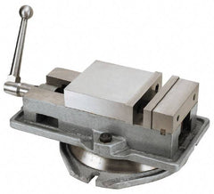 Interstate - 6" Jaw Width, 6" Jaw Opening Capacity, Horizontal Swivel Machine Vise - Manual Operation, 6,613 Lb Capacity, 1 Station, 19-1/8" Long x 6-7/32" High x 1-3/4" Deep, 1-1/2" Jaw Height - Makers Industrial Supply