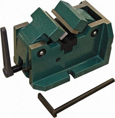 Interstate - 4" Jaw Width, 2-3/8" Max Jaw Opening, Manual Self Centering Vise - 11-27/64" OAL x 7-11/16" OAH - Makers Industrial Supply