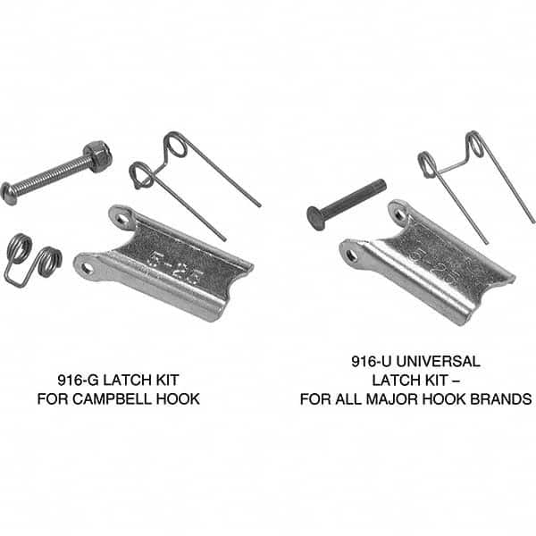 Campbell - Lifting Aid Accessories Type: Locking Latch Kit For Use With: Hook Sizes 5-25 - Makers Industrial Supply