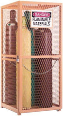 Durham - Gas Cylinder Storage Cabinet - Steel, 30" Wide x 30" Deep x 71-3/4" High - Makers Industrial Supply