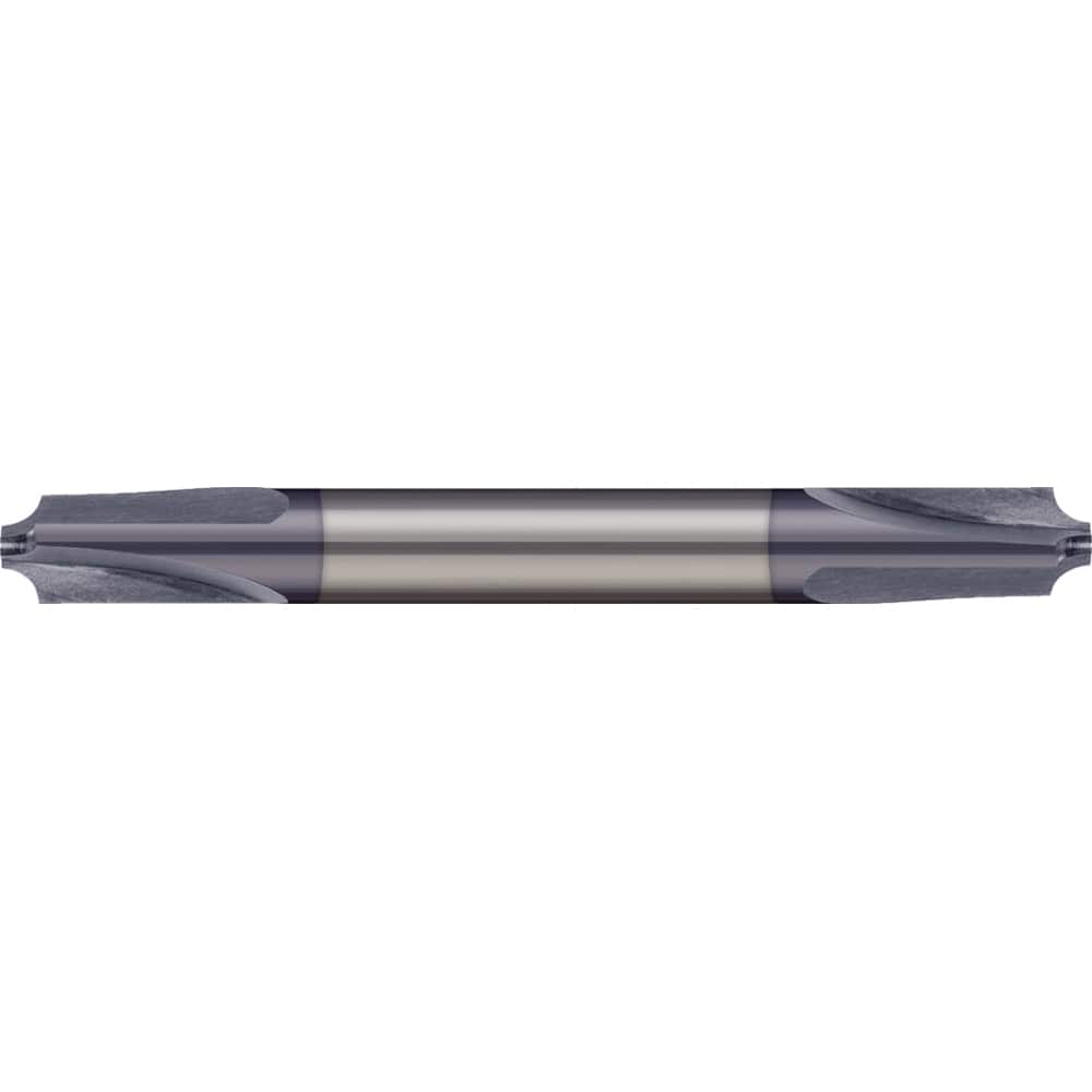 Micro 100 - 0.04" Radius, 3/16" Diam, 3 Flute Solid Carbide Corner Rounding End Mill - Exact Industrial Supply