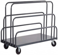 Durham - 2,000 Lb Capacity Cold-Rolled Steel Platform Truck - Cold-Rolled Steel Deck, 24" OAW - Makers Industrial Supply