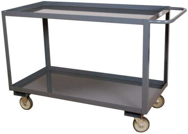 Durham - 1,200 Lb Capacity, 24" Wide x 30" Long x 37-5/8" High Heavy Duty Service Cart - 2 Shelf, Steel - Makers Industrial Supply