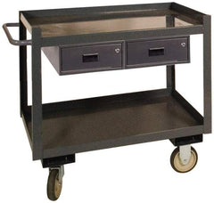 Durham - 1,200 Lb Capacity, 30" Wide x 36" Long x 37-5/8" High Standard Utility Cart - 2 Shelf, Steel - Makers Industrial Supply