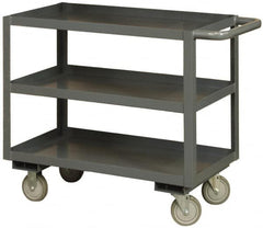 Durham - 3,000 Lb Capacity, 24" Wide x 36" Long x 48" High Heavy Duty Service Cart - 3 Shelf, Steel - Makers Industrial Supply