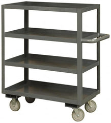 Durham - 3,000 Lb Capacity, 24" Wide x 36" Long x 60" High Heavy Duty Service Cart - 4 Shelf, Steel - Makers Industrial Supply