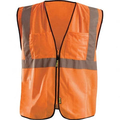 OccuNomix - Size 2X/3XL HI-Vis Orange Mesh Surveyor's High Visibility Vest - Makers Industrial Supply