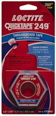 Loctite - Blue, Medium Strength Tape Threadlocker - Series 249, 24 hr Full Cure Time, Hand Tool, Heat Removal - Makers Industrial Supply