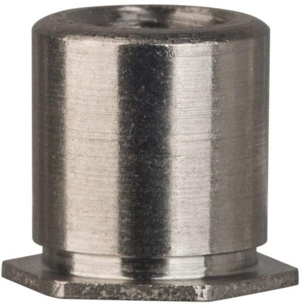 Electro Hardware - #4-40, 1/8" OAL, 0.187" Across Flats, Stainless Steel Hex Female Circuit Board Standoffs - 1/8" Body Length, Passivated Finish - Makers Industrial Supply