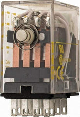 Square D - 2/3 hp at 120/240 Volt, Electromechanical Plug-in General Purpose Relay - 5 Amp at 240 VAC, 4PDT, 120 VAC at 50/60 Hz - Makers Industrial Supply