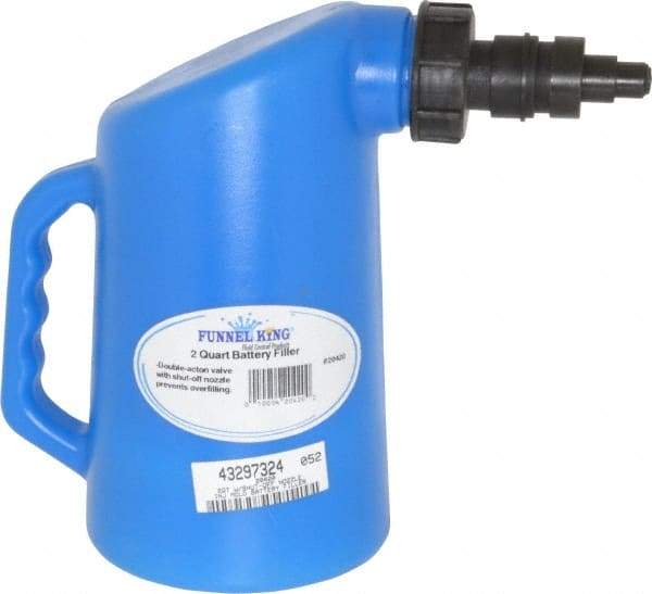 Funnel King - Automotive Battery Filler with Shutoff - 2 Quart Capacity - Makers Industrial Supply