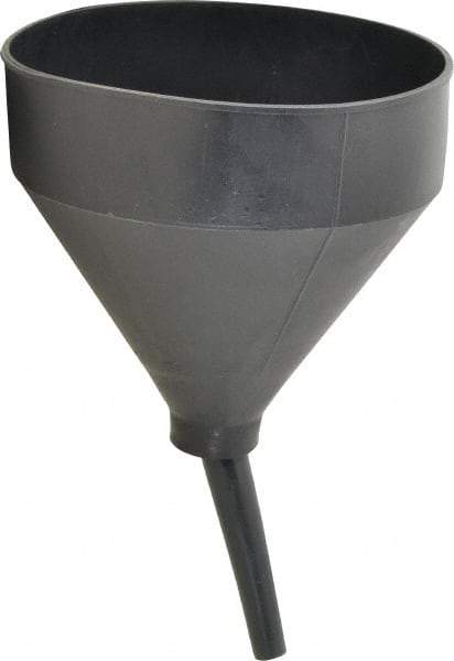 Funnel King - 3 Qt Capacity Polyethylene Funnel - 7-1/2" Mouth OD, 5/8" Tip OD, 4-7/16" Swivel Spout, Gray - Makers Industrial Supply