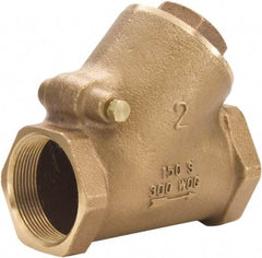 Legend Valve - 1-1/4" Lead Free Bronze Check Valve - Y-Pattern, FNPT x FNPT, 300 WOG - Makers Industrial Supply