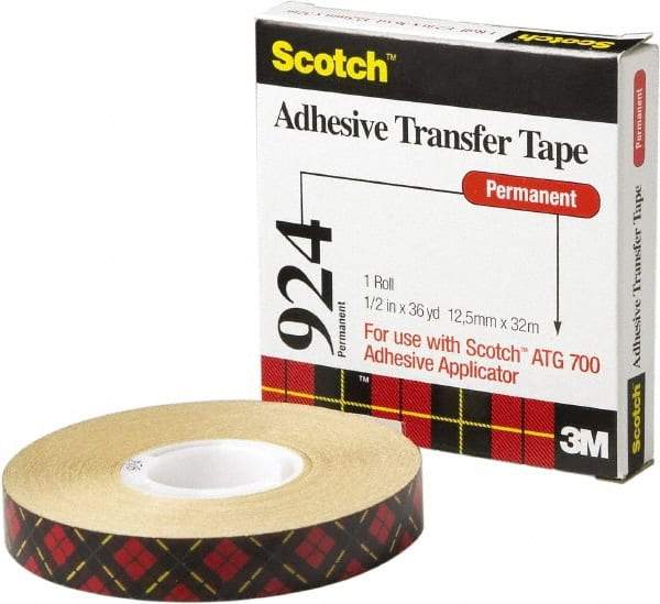 3M - 60 Yds. Long x 2" Wide, Medium Strength Acrylic Adhesive Transfer Tape - 2 mil Thick - Makers Industrial Supply